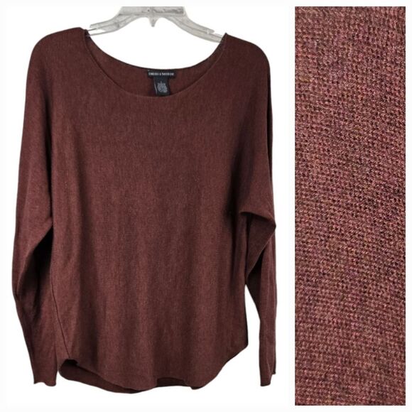Chelsea & Theodore Cashmere Sweater Mulberry Pullover Winter Minimalist Neutral - Picture 1 of 8